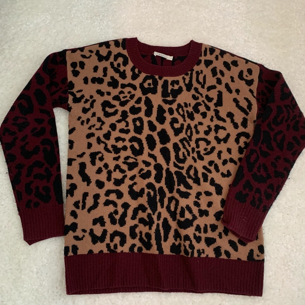 Leopard spring ALC cashmere blend sweater - medium
